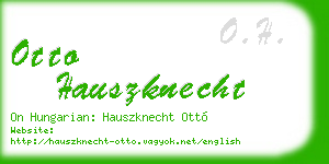 otto hauszknecht business card